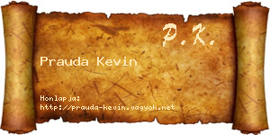 Prauda Kevin névjegykártya